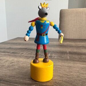 Wooden Posh Button "The Mouse King" from The Nutcracker